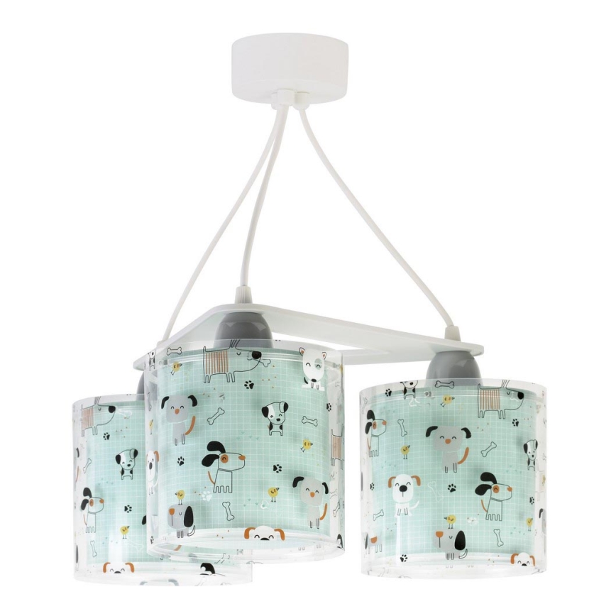 Dalber D-61314 - Detský luster HAPPY DOGS 3xE27/60W/230V
