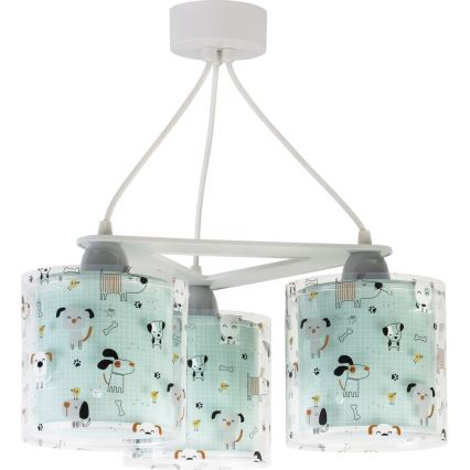 Dalber D-61314 - Detský luster HAPPY DOGS 3xE27/60W/230V