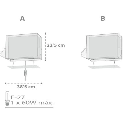 Dalber D-63538 - Detské nástenné svietidlo TRAIN 1xE27/60W/230V