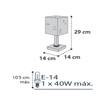 Dalber D-73241 - Detská lampička HELLO LITTLE 1xE14/40W/230V