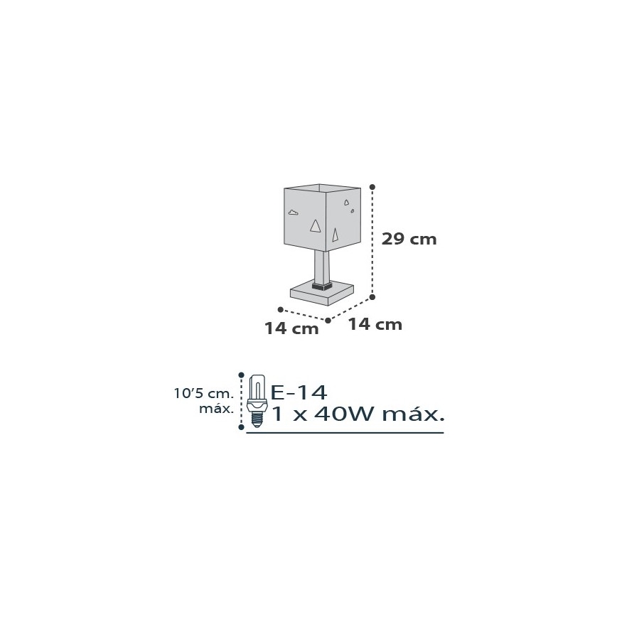 Dalber D-73241 - Detská lampička HELLO LITTLE 1xE14/40W/230V