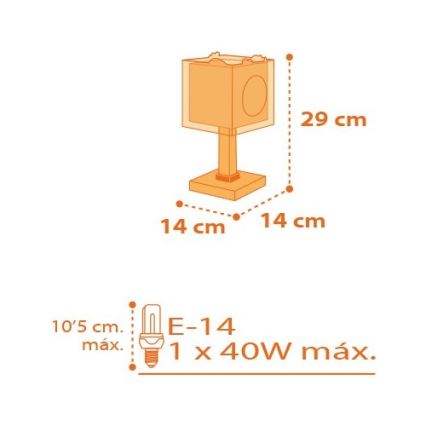 Dalber D-73451 - Detská lampička DINOS 1xE14/40W/230V