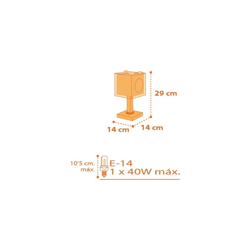 Dalber D-73451 - Detská lampička DINOS 1xE14/40W/230V