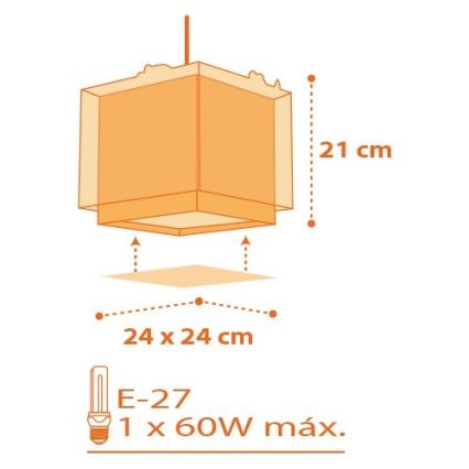 Dalber D-73452 - Detský luster DINOS 1xE27/60W/230V