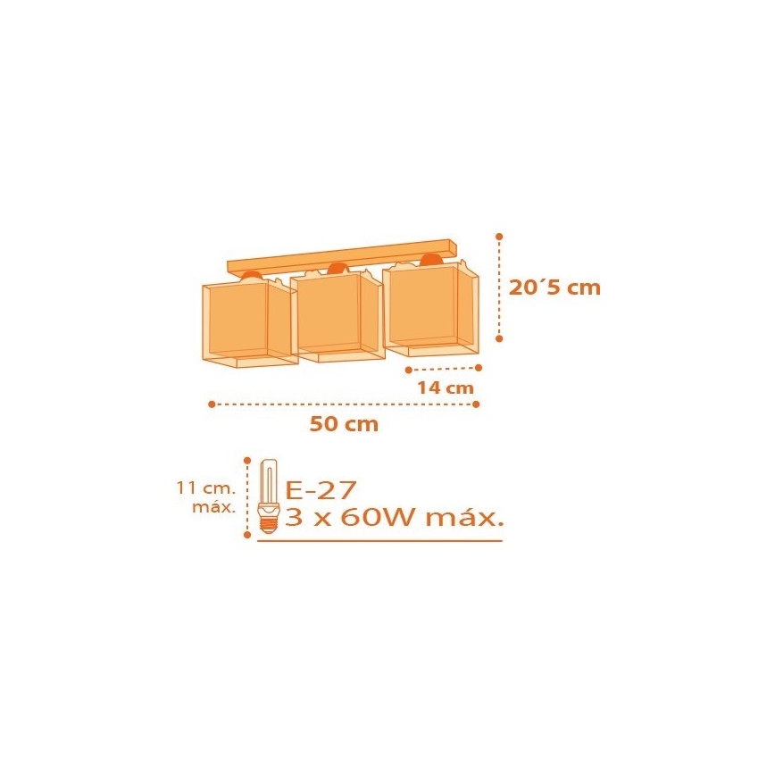 Dalber D-73453 - Detské stropné svietidlo DINOS 3xE27/60W/230V