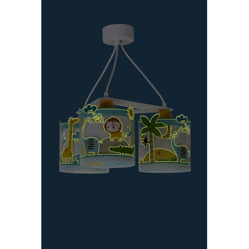 Dalber D-76114 - Detský luster JUNGLE 3xE27/60W/230V