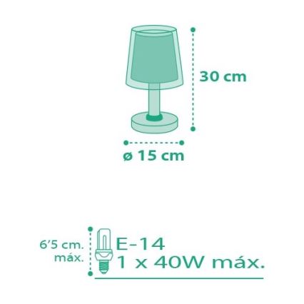 Dalber D-80221S - Detská lampička VICHY 1xE14/40W/230V