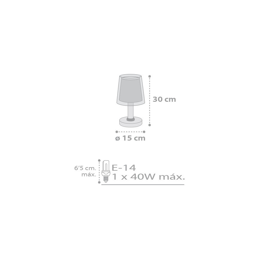Dalber D-81211L - Detská lampička STARS 1xE14/40W/230V