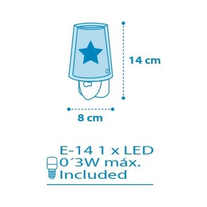 Dalber D-92193 - LED nočné svetlo LIGHT FEELING 1xE14/0,5W/230V