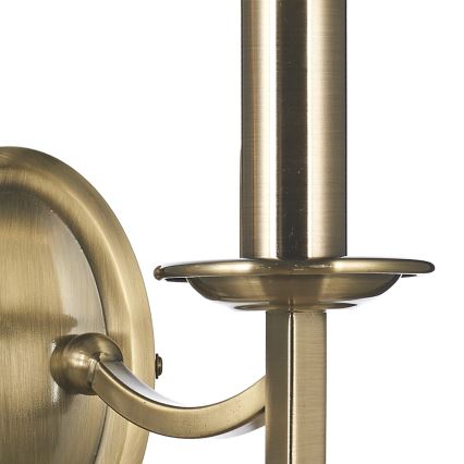 Där Lighting AMB0975 - Nástenné svietidlo AMBASSADOR 2xE14/40W/230V mosadz
