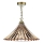 Där Lighting ARD866 - Luster na reťazi ARDECHE 1xE27/60W/230V mosadz/dymová hnedá