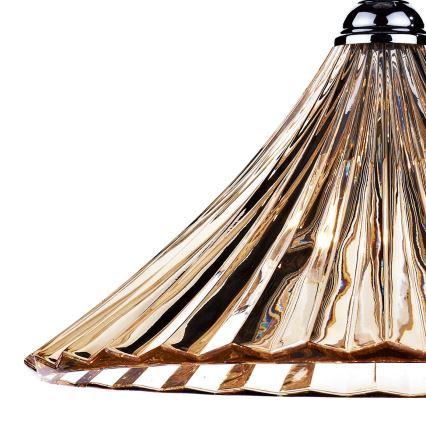 Där Lighting ARD866 - Luster na reťazi ARDECHE 1xE27/60W/230V mosadz/dymová hnedá