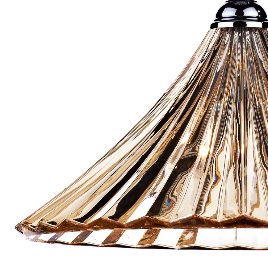 Där Lighting ARD866 - Luster na reťazi ARDECHE 1xE27/60W/230V mosadz/dymová hnedá