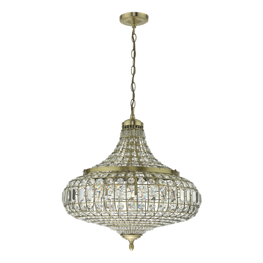 Där Lighting ASM0675 - Luster na reťazi ASMARA 6xE14/40W/230V mosadz