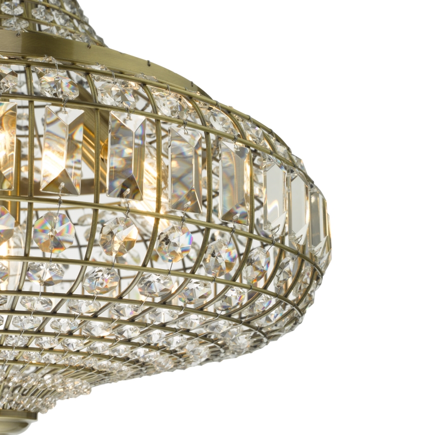 Där Lighting ASM0675 - Luster na reťazi ASMARA 6xE14/40W/230V mosadz