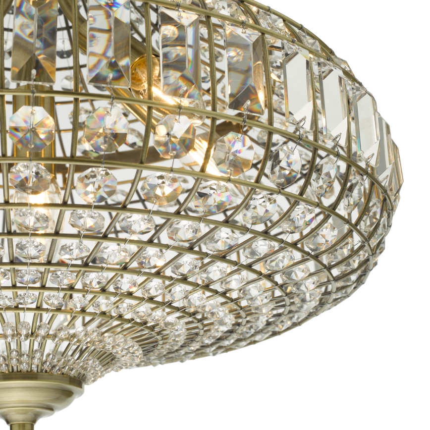 Där Lighting ASM0675 - Luster na reťazi ASMARA 6xE14/40W/230V mosadz