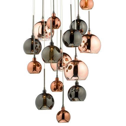 Där Lighting AUR1564 - Luster na lane AURELIA 15xG4/10W/230V čierna/medená