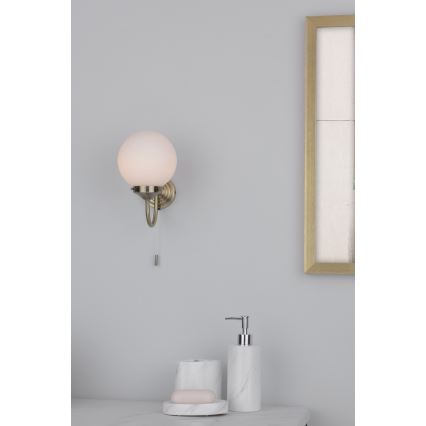 Där Lighting BAR0775 - Kúpeľňové nástenné svietidlo BARCLAY 1xE14/40W/230V IP44 mosadz