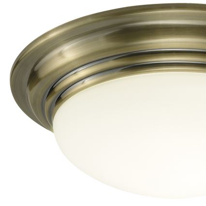 Där Lighting BAR5275 - Kúpeľňové stropné svietidlo BARCLAY 1xE27/60W/230V priemer 31 cm mosadz