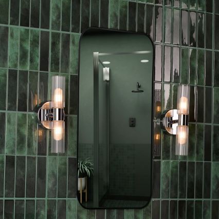Där Lighting BOL0950 - Kúpeľňové nástenné svietidlo BOLTON 2xG9/5W/230V IP44 lesklý chróm