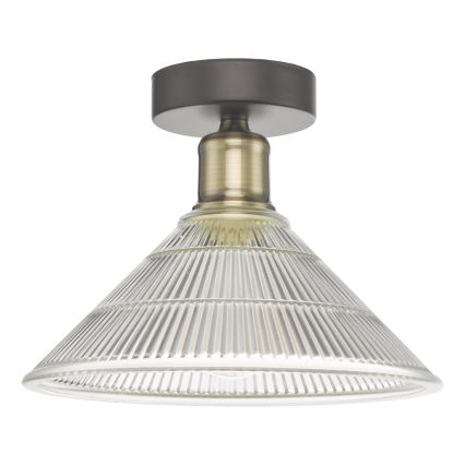 Där Lighting BOY0175 - Stropné svietidlo BOYD 1xE27/60W/230V priemer 25 cm mosadz/číre sklo