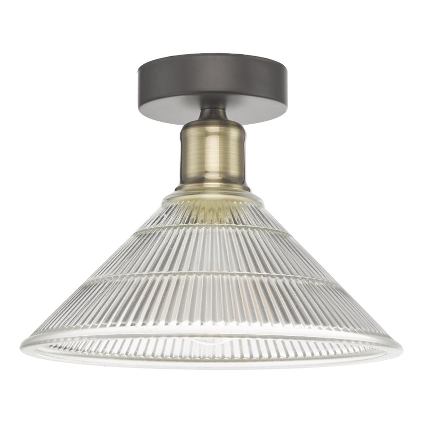 Där Lighting BOY0175 - Stropné svietidlo BOYD 1xE27/60W/230V priemer 25 cm mosadz/číre sklo