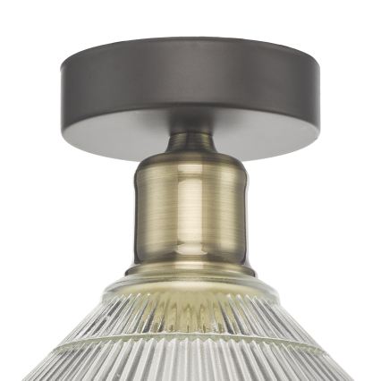 Där Lighting BOY0175 - Stropné svietidlo BOYD 1xE27/60W/230V priemer 25 cm mosadz/číre sklo