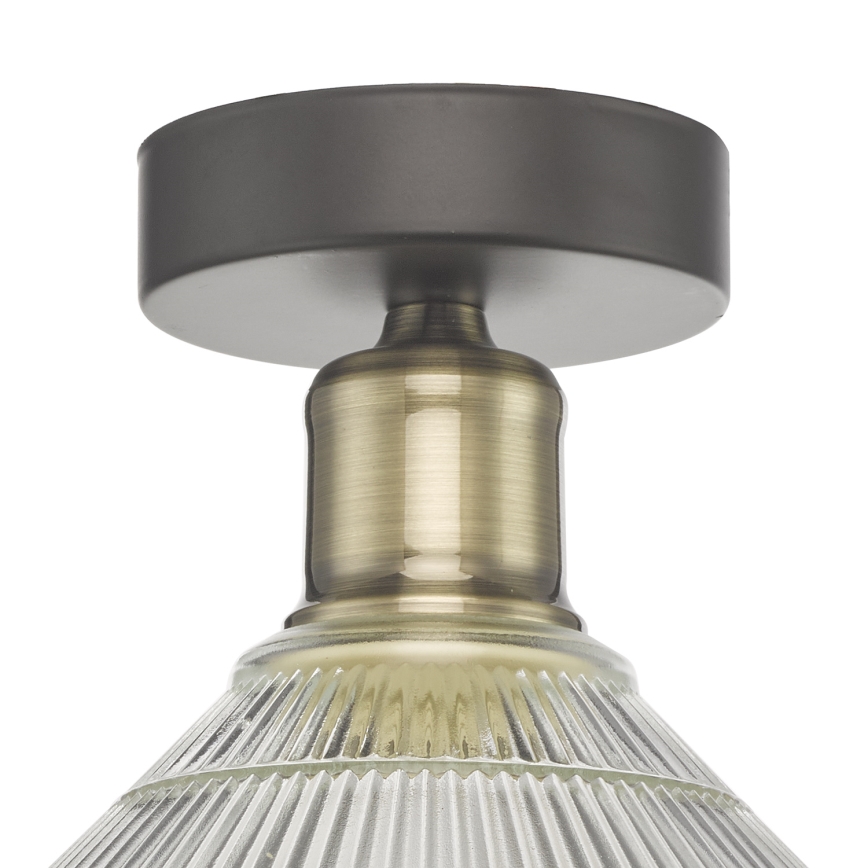 Där Lighting BOY0175 - Stropné svietidlo BOYD 1xE27/60W/230V priemer 25 cm mosadz/číre sklo