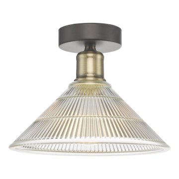 Där Lighting BOY0175 - Stropné svietidlo BOYD 1xE27/60W/230V priemer 25 cm mosadz/číre sklo