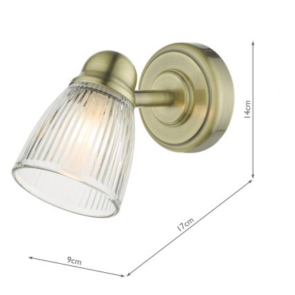 Där Lighting CED0775 - Kúpeľňové nástenné svietidlo CEDRIC 1xG9/25W/230V IP44 mosadz