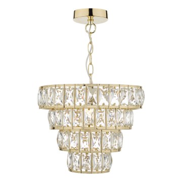 Där Lighting CER0135 - Luster na reťazi CERYS 1xE27/60W/230V zlatý