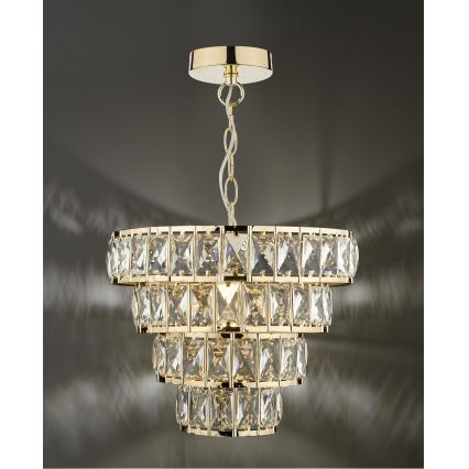 Där Lighting CER0135 - Luster na reťazi CERYS 1xE27/60W/230V zlatý