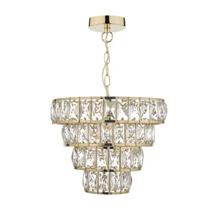Där Lighting CER0135 - Luster na reťazi CERYS 1xE27/60W/230V zlatý