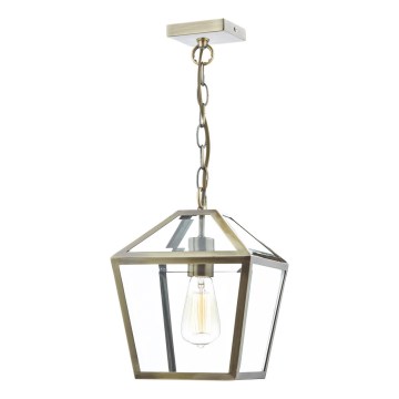 Där Lighting CHU0175 - Luster na reťazi CHURCHILL 1xE27/60W/230V mosadz