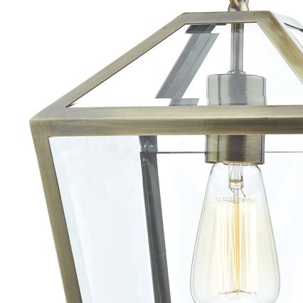 Där Lighting CHU0175 - Luster na reťazi CHURCHILL 1xE27/60W/230V mosadz
