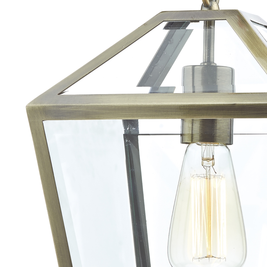 Där Lighting CHU0175 - Luster na reťazi CHURCHILL 1xE27/60W/230V mosadz