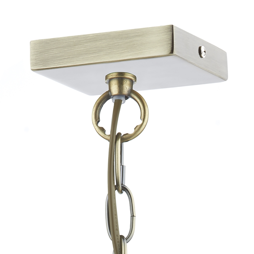 Där Lighting CHU0175 - Luster na reťazi CHURCHILL 1xE27/60W/230V mosadz