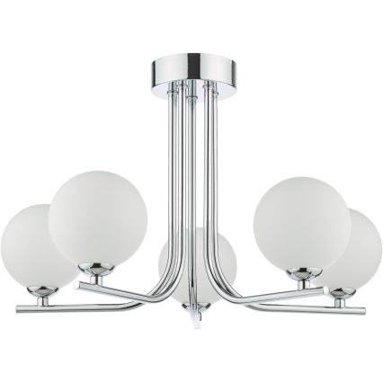 Där Lighting CRA5450-02 - Luster na tyči CRADLE 5xG9/25W/230V lesklý chróm
