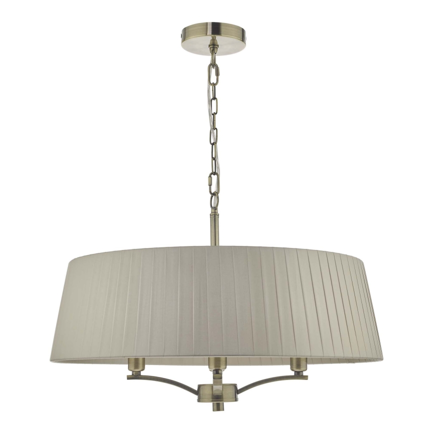 Där Lighting CRI0429 - Luster na reťazi CRISTIN 4xE14/40W/230V mosadz/taupe