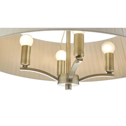 Där Lighting CRI0429 - Luster na reťazi CRISTIN 4xE14/40W/230V mosadz/taupe