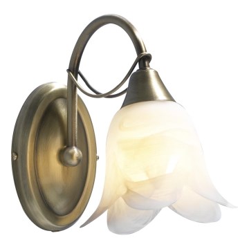 Där Lighting DOU0775 - Nástenné svietidlo DOUBLET 1xE14/40W/230V mosadz