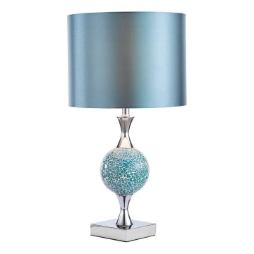 Där Lighting ELS4223 - Stolná lampa ELSA 1xE27/40W/230V modrá/lesklý chróm