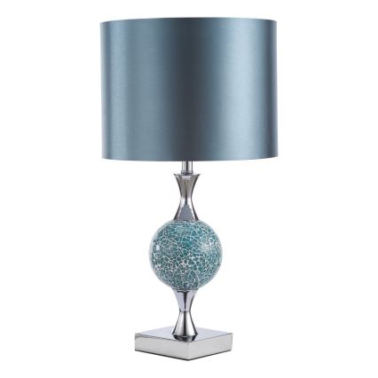 Där Lighting ELS4223 - Stolná lampa ELSA 1xE27/40W/230V modrá/lesklý chróm