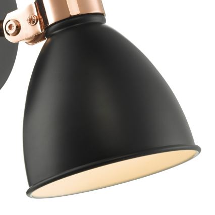 Där Lighting FRE0722 - Nástenné bodové svietidlo FREDERICK 1xE14/40W/230V čierne