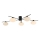 Där Lighting JAS5422 - Prisadené stropné svietidlo JASPER 5xG9/25W/230V čierne