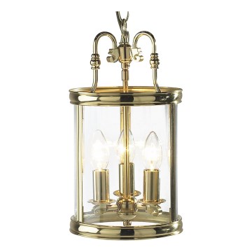 Där Lighting LAM0340 - Luster na reťazi LAMBETH 3xE14/60W/230V mosadz