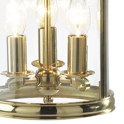 Där Lighting LAM0340 - Luster na reťazi LAMBETH 3xE14/60W/230V mosadz