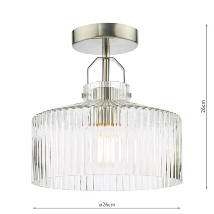 Där Lighting LEN4846 - Prisadený luster LENKA 1xE27/60W/230V matný chróm