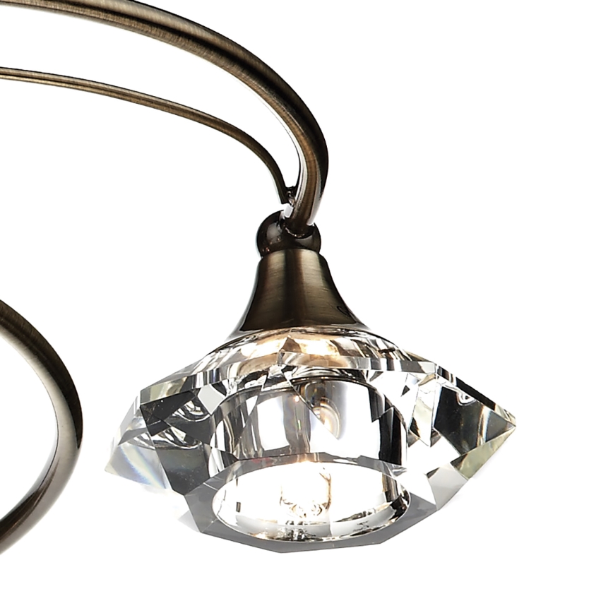 Där Lighting LUT0675 - Prisadený luster LUTHER 6xG9/40W/230V mosadz