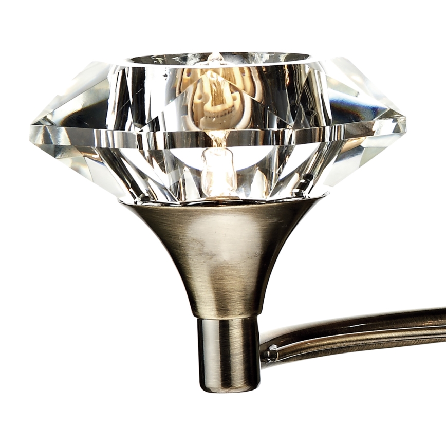 Där Lighting LUT0975 - Nástenné svietidlo LUTHER 2xG9/40W/230V mosadz